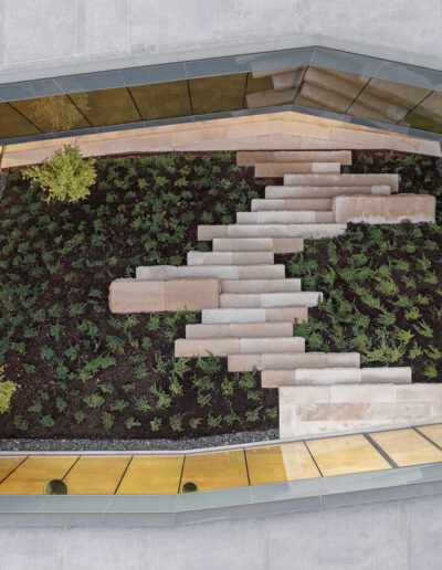 Aerial angle of modern home.