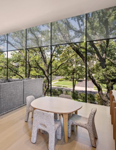 Modern dinning room table and chairs